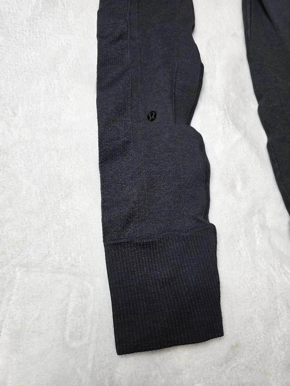Lululemon Ribbed Seamless Leggings High Rise Black Approx Size 4 No Tag
